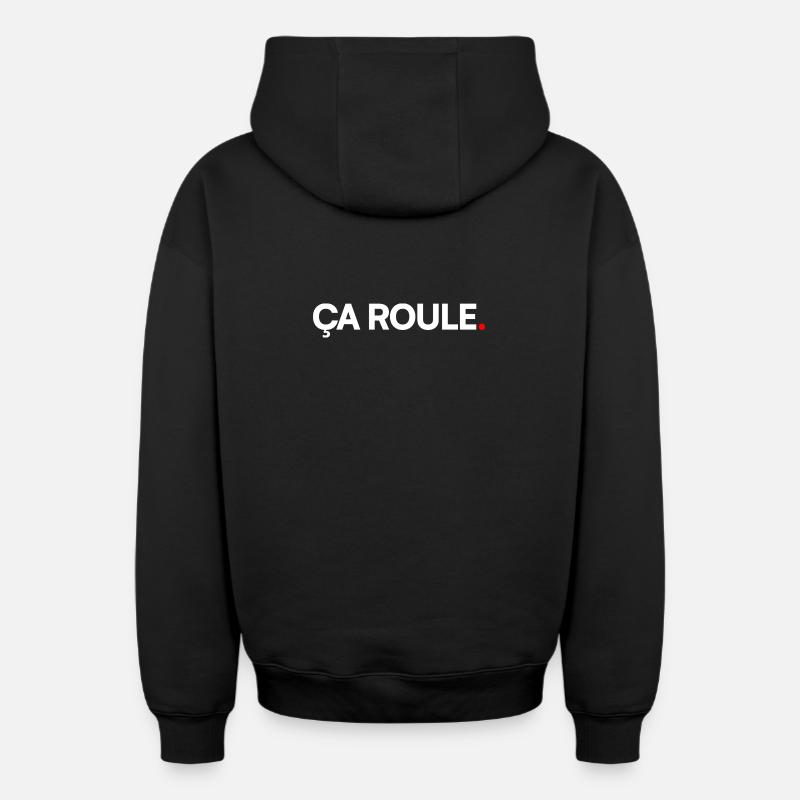Ça roule - Sweat à capuche unisexe zippé oversize épais SPREAD - noir