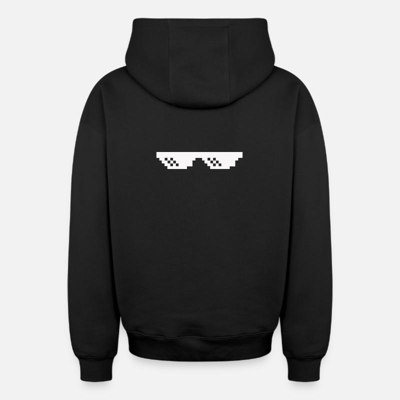 Lunettes de soleil Pixel - Sweat à capuche unisexe zippé oversize épais SPREAD - noir