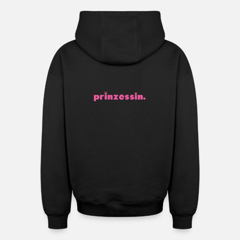princesse. - Sweat à capuche unisexe zippé oversize épais SPREAD - noir