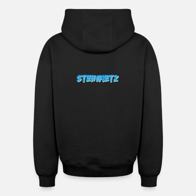 maçon - Sweat à capuche unisexe zippé oversize épais SPREAD - noir