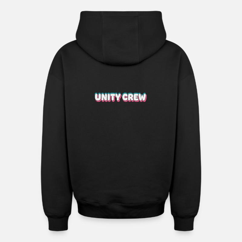 Unity Crew Graffiti-Farbblase - Oversized Heavyweight Unisex Zip Hoodie - Schwarz