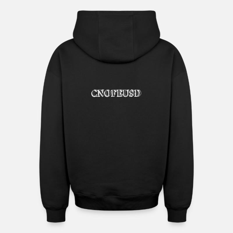 Confus (sombre) - Sweat à capuche unisexe zippé oversize épais SPREAD - noir