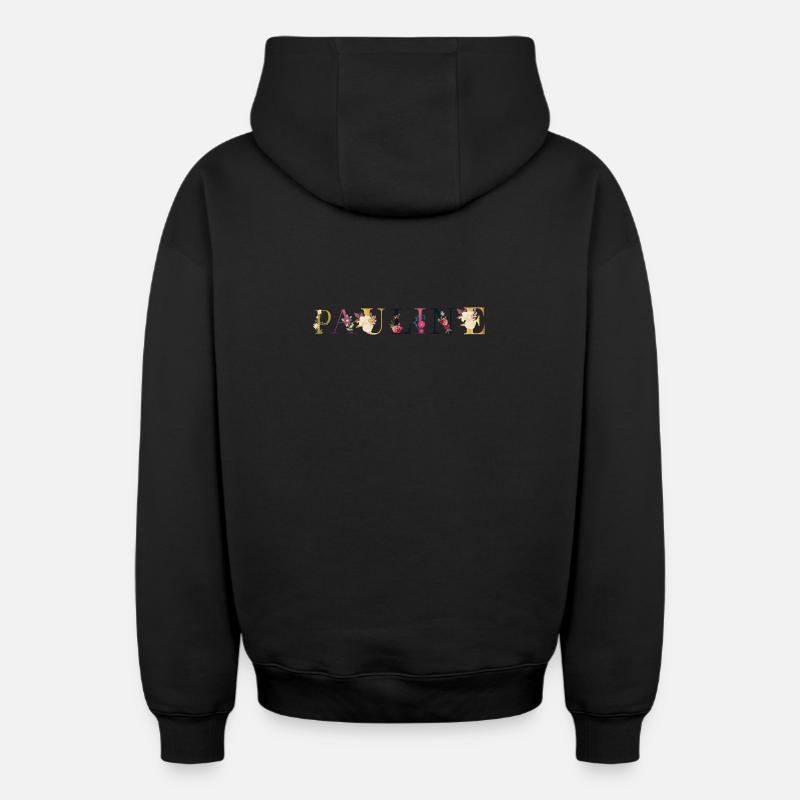 Pauline - Sweat à capuche unisexe zippé oversize épais SPREAD - noir