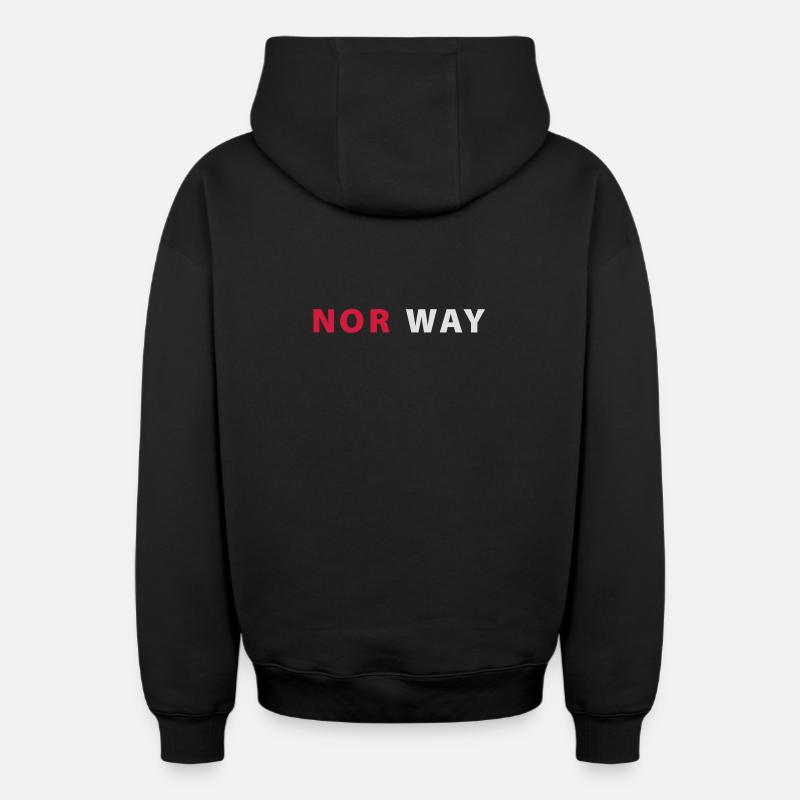 Norvège - Sweat à capuche unisexe zippé oversize épais SPREAD - noir