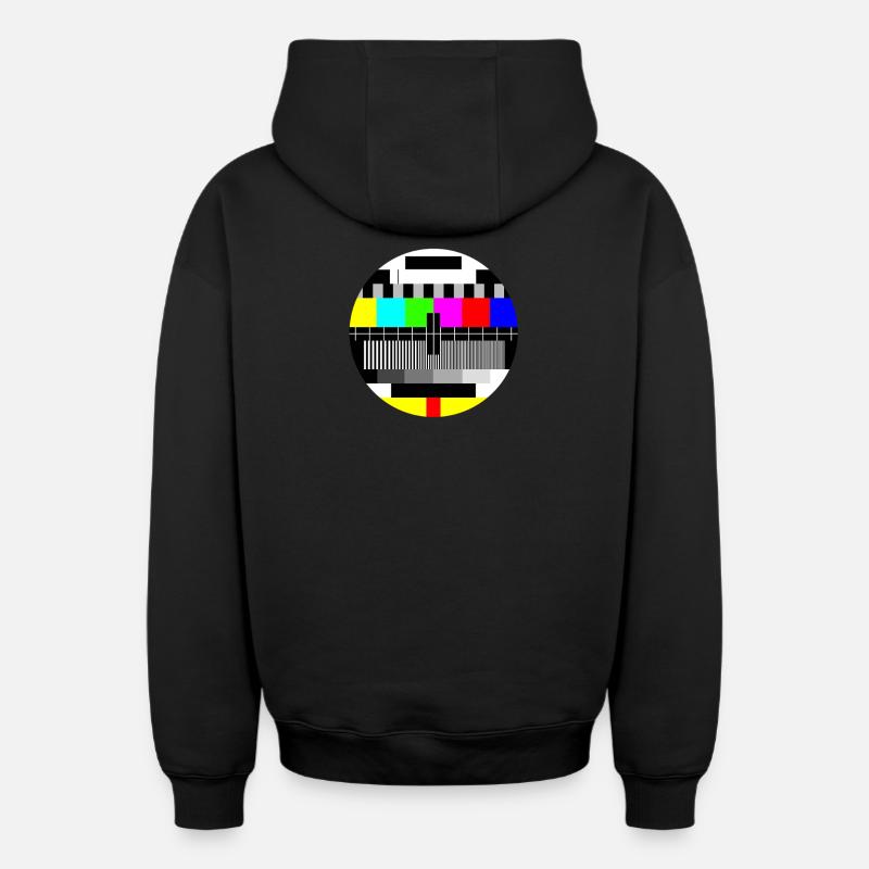 mire tv - Sweat à capuche unisexe zippé oversize épais SPREAD - noir