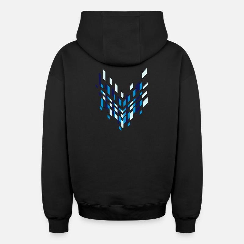 une flèche icône graphique - Sweat à capuche unisexe zippé oversize épais SPREAD - noir