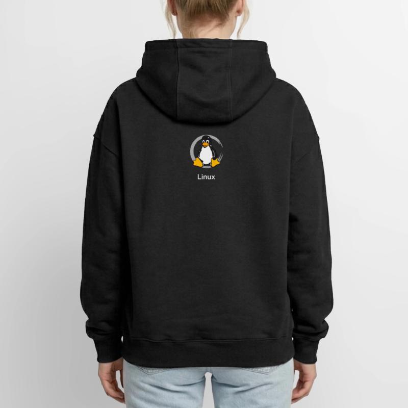 Pc computer Penguin nerd geek Programmer Admin Oversized Heavyweight Unisex Zip Hoodie
