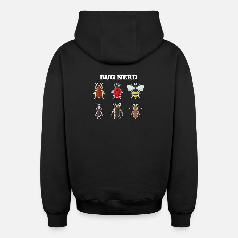 Bug Nerd - Oversized Heavyweight Unisex Zip Hoodie - Schwarz