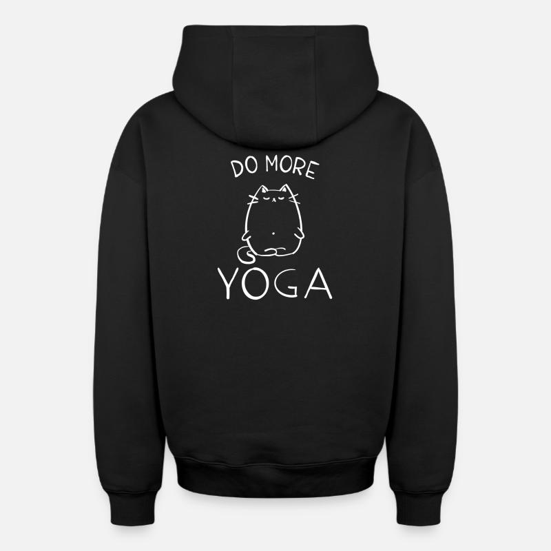 yoga - Sweat à capuche unisexe zippé oversize épais SPREAD - noir