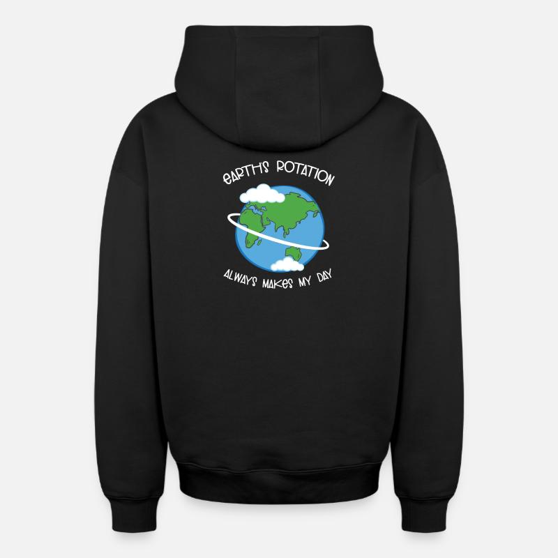 science - Sweat à capuche unisexe zippé oversize épais SPREAD - noir