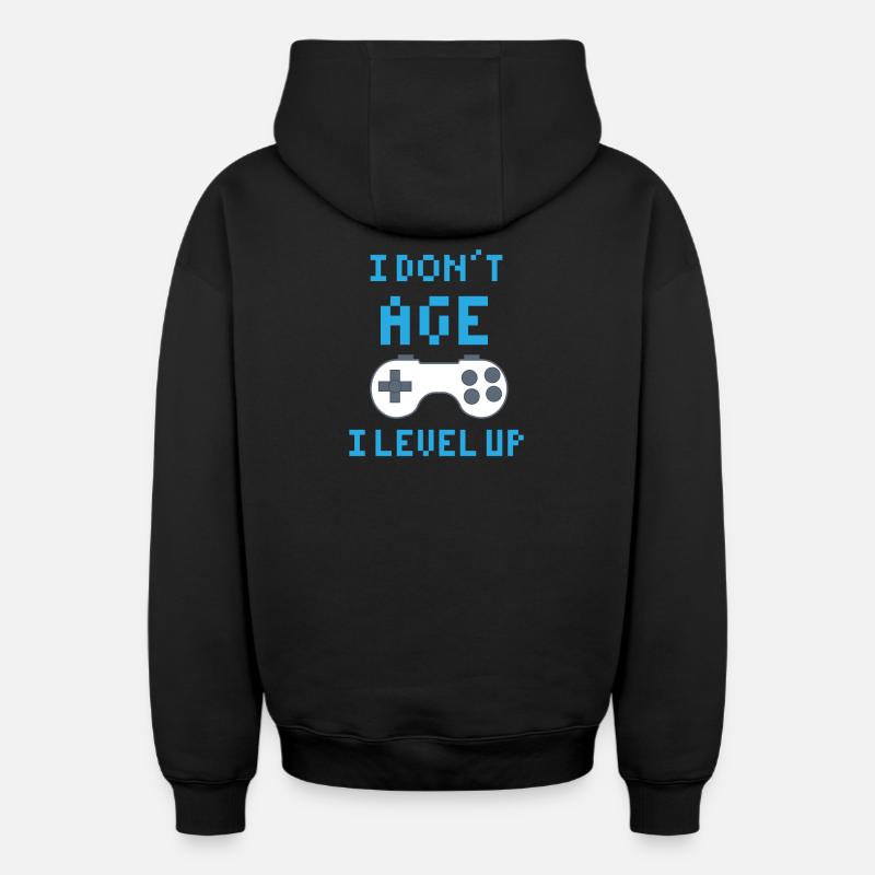 Gaming - Sweat à capuche unisexe zippé oversize épais SPREAD - noir