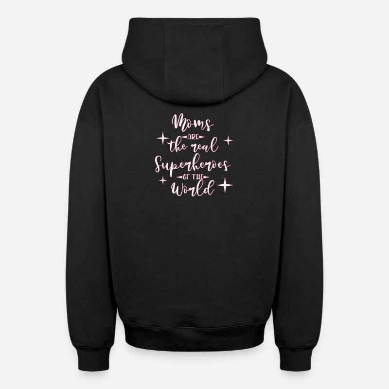 Mama Mutter - Oversized Heavyweight Unisex Zip Hoodie - Schwarz