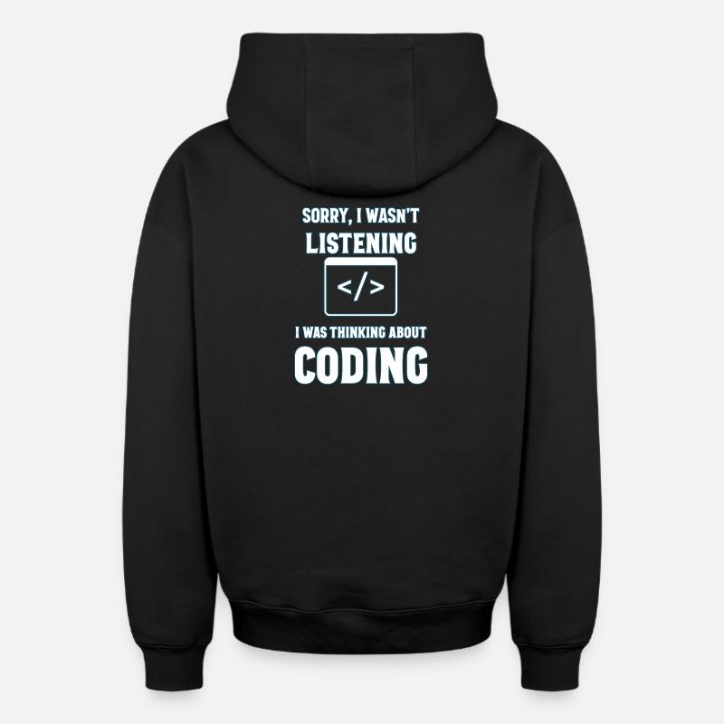 Programmieren Geschenk - Oversized Heavyweight Unisex Zip Hoodie - Schwarz