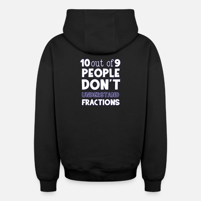 Mathématiques - Sweat à capuche unisexe zippé oversize épais SPREAD - noir
