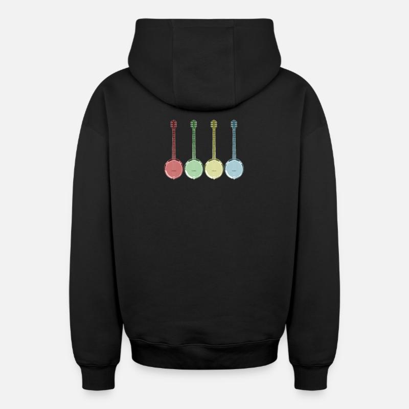 Banjo - Sweat à capuche unisexe zippé oversize épais SPREAD - noir