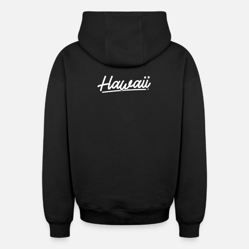 Hawaï - Sweat à capuche unisexe zippé oversize épais SPREAD - noir