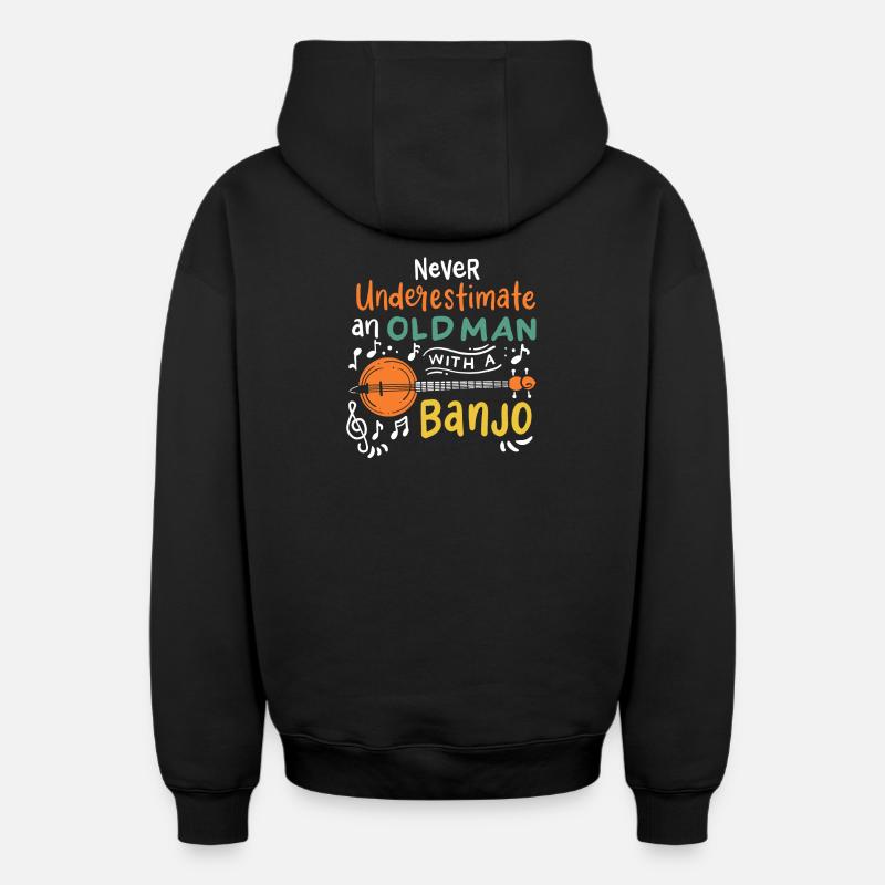 Banjo - Sweat à capuche unisexe zippé oversize épais SPREAD - noir