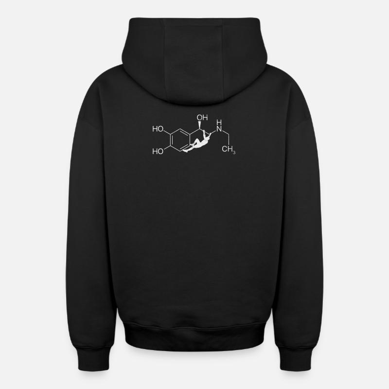 Adrenalin – Klettern auf Molekülebene - Oversized Heavyweight Unisex Zip Hoodie - Schwarz