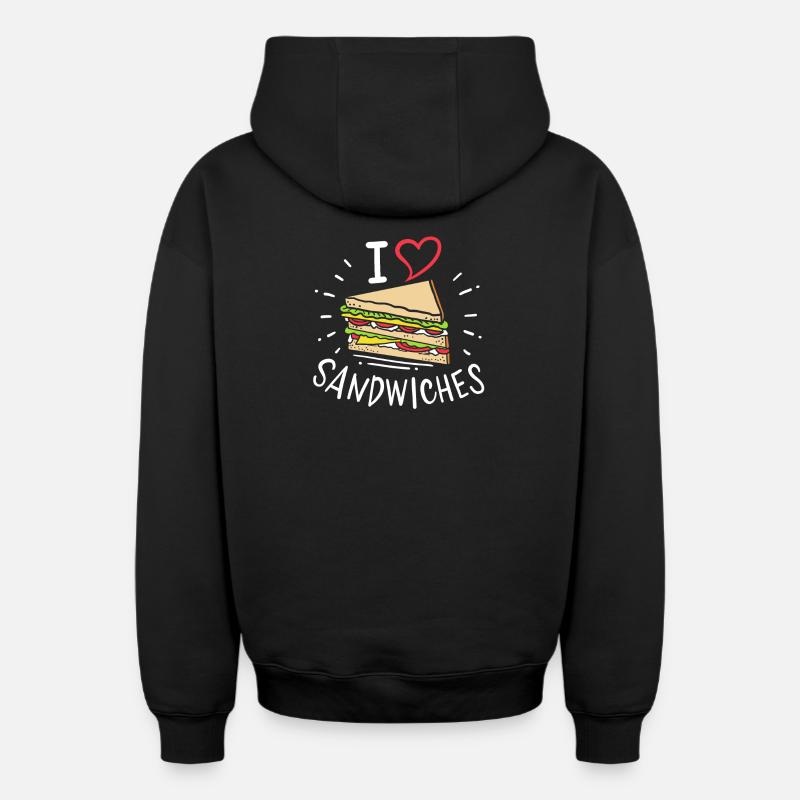 sandwich - Sweat à capuche unisexe zippé oversize épais SPREAD - noir