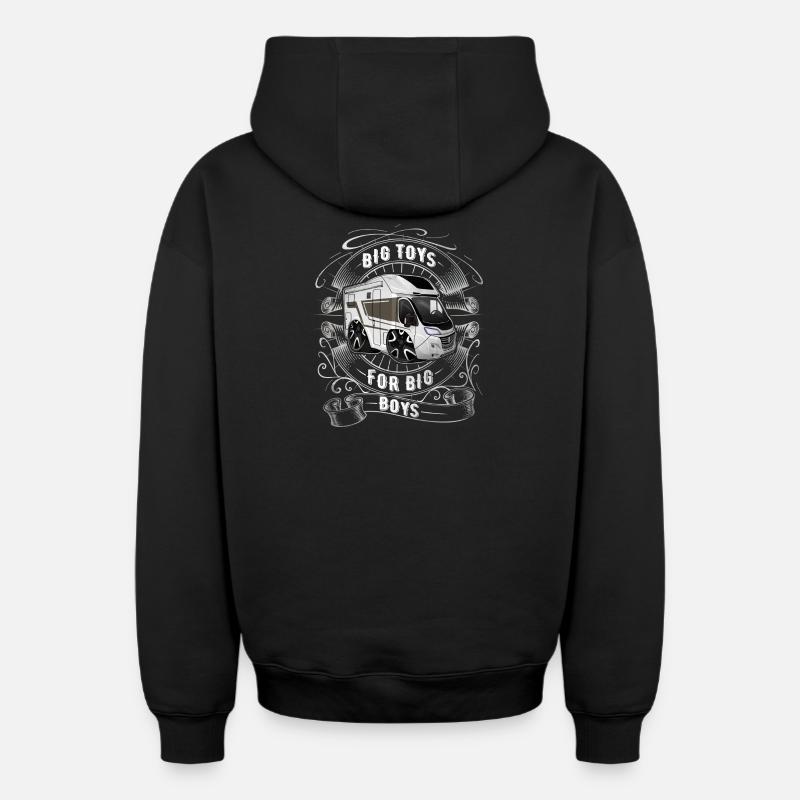 Camping Camping-car Camping - Sweat à capuche unisexe zippé oversize épais SPREAD - noir
