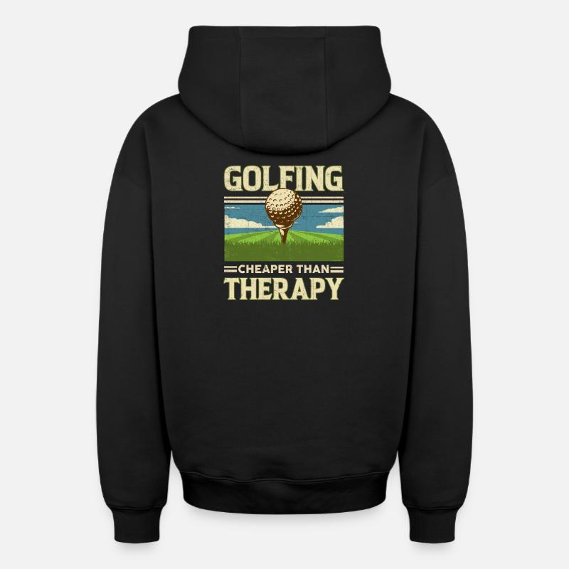 le golf - Sweat à capuche unisexe zippé oversize épais SPREAD - noir