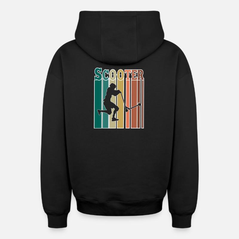 Scooter - Sweat à capuche unisexe zippé oversize épais SPREAD - noir