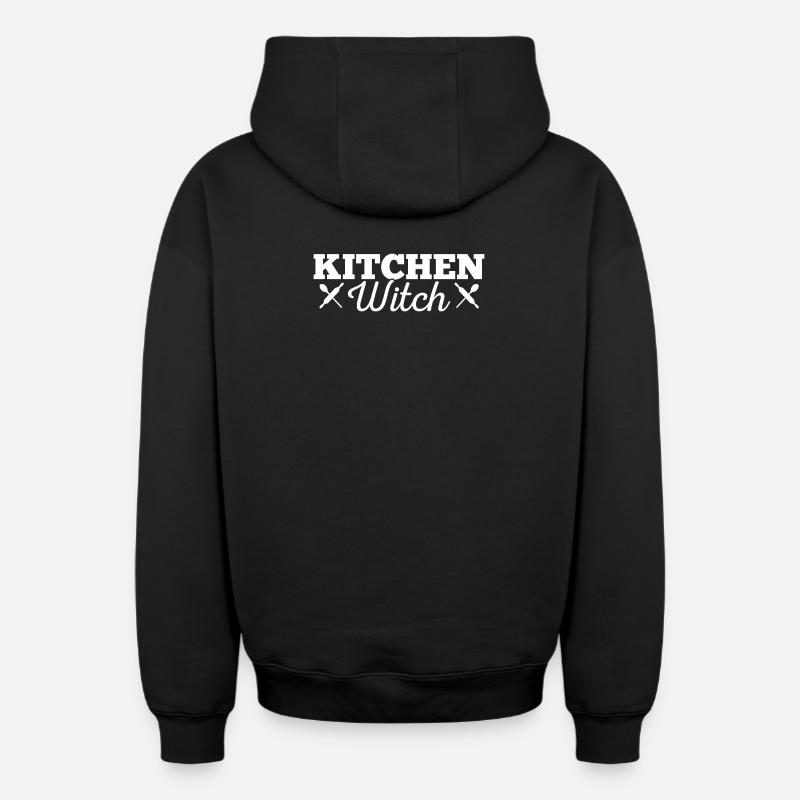 Cuisson Cuisinier - Sweat à capuche unisexe zippé oversize épais SPREAD - noir