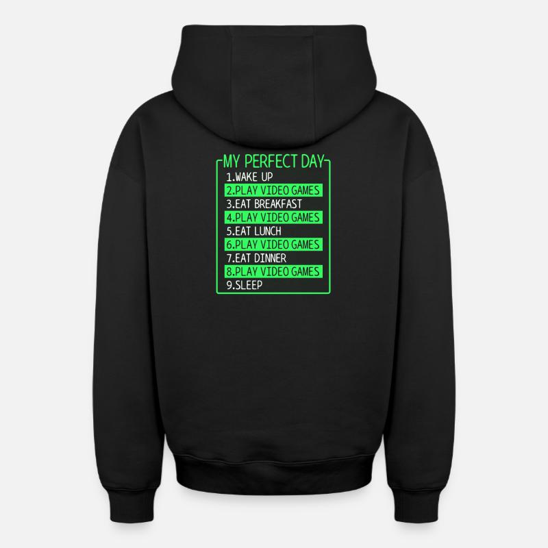 Jeux vidéo - Sweat à capuche unisexe zippé oversize épais SPREAD - noir