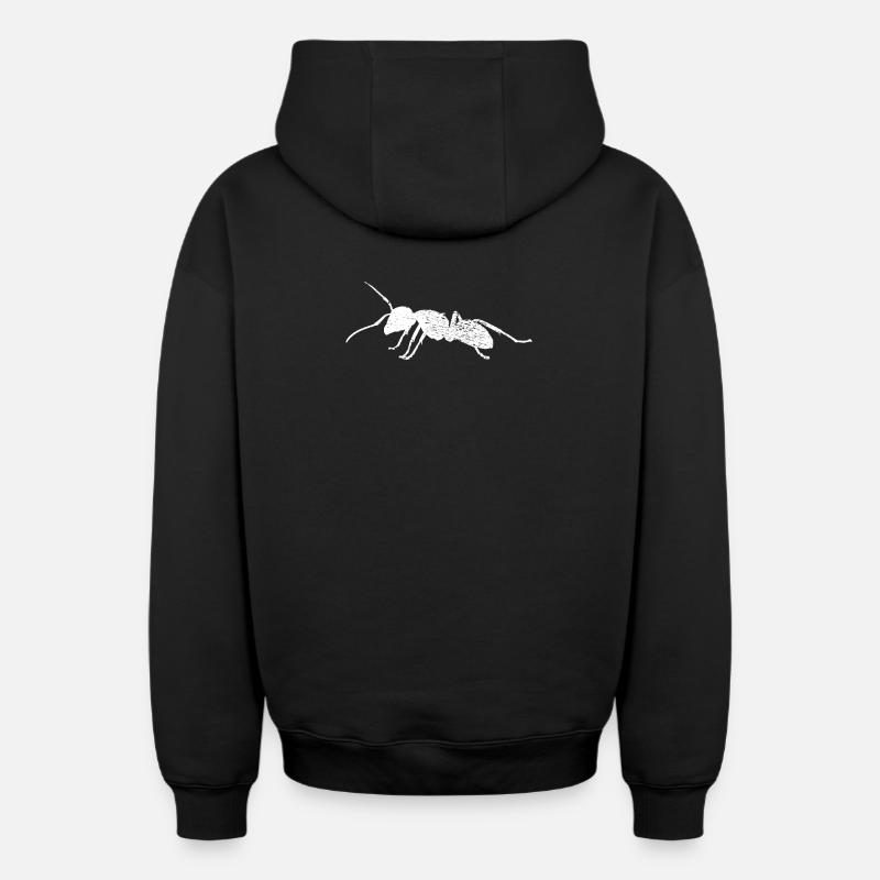 Sur: - Sweat à capuche unisexe zippé oversize épais SPREAD - noir