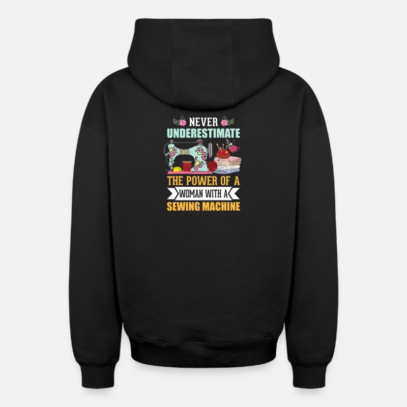 Couture - Sweat à capuche unisexe zippé oversize épais SPREAD - noir