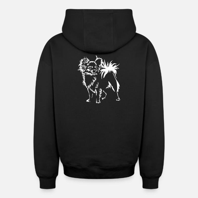 Chihuahua"Black Edition » - Sweat à capuche unisexe zippé oversize épais SPREAD - noir