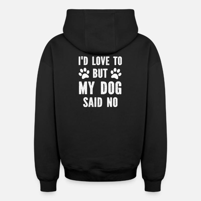 Chiens Chiens - Sweat à capuche unisexe zippé oversize épais SPREAD - noir