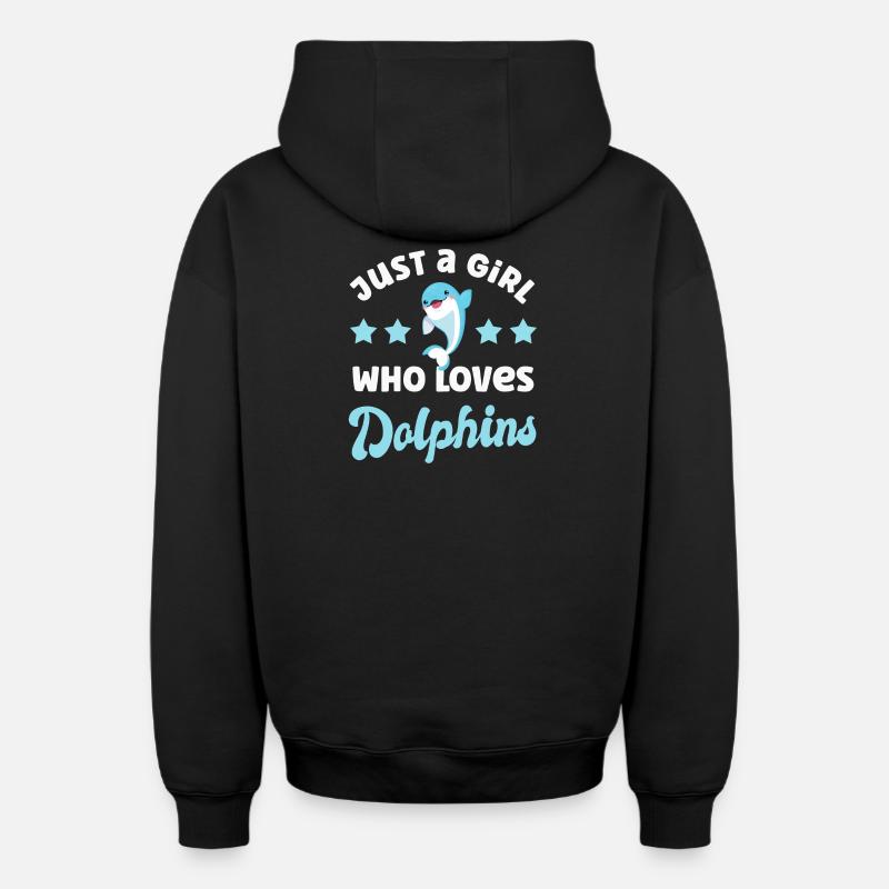 Dauphin Dauphin - Sweat à capuche unisexe zippé oversize épais SPREAD - noir