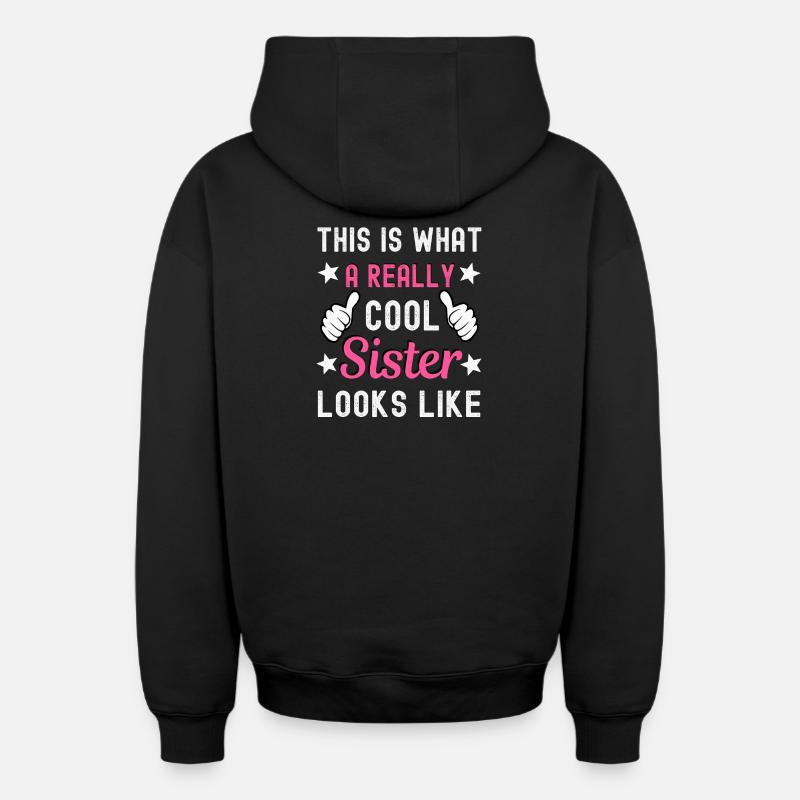 Soeur - Sweat à capuche unisexe zippé oversize épais SPREAD - noir