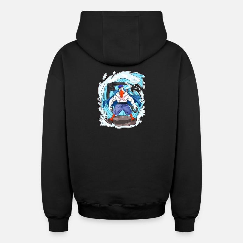 Möwe - Oversized Heavyweight Unisex Zip Hoodie - Schwarz