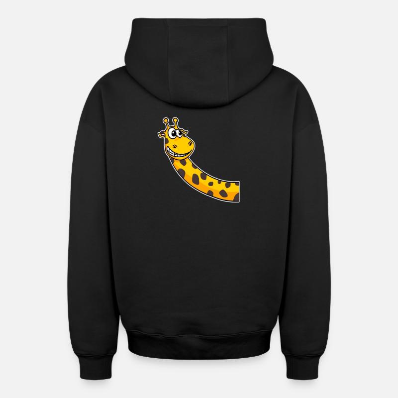 Girafes Girafe - Sweat à capuche unisexe zippé oversize épais SPREAD - noir