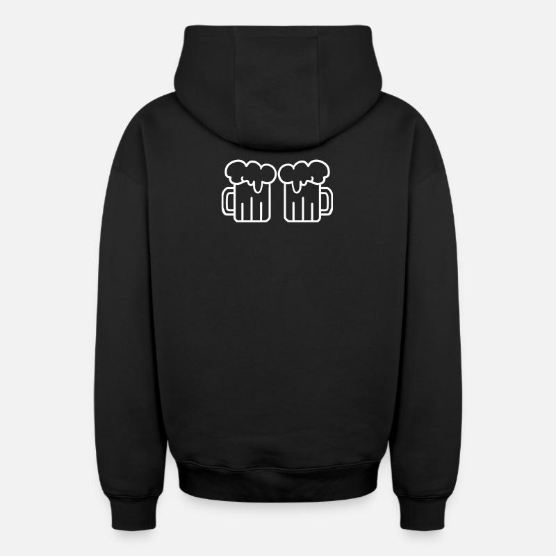 Bière Bières Alcool - Sweat à capuche unisexe zippé oversize épais SPREAD - noir