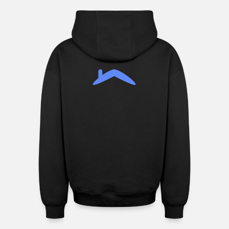 Toit de la maison - Sweat à capuche unisexe zippé oversize épais SPREAD - noir