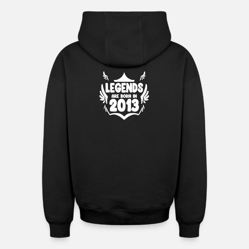 2013 - Promotion 2013 - Sweat à capuche unisexe zippé oversize épais SPREAD - noir
