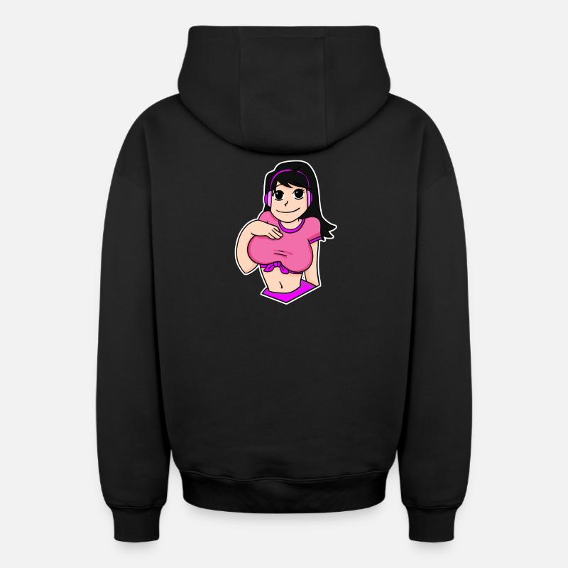 Anime - Sweat à capuche unisexe zippé oversize épais SPREAD - noir