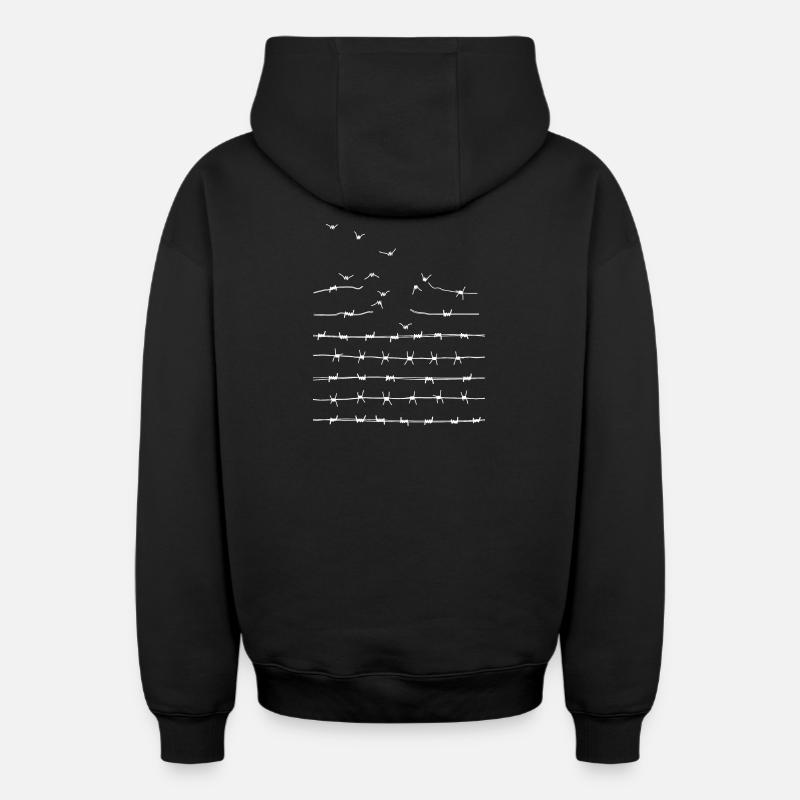 Break free (obscurité) - Sweat à capuche unisexe zippé oversize épais SPREAD - noir