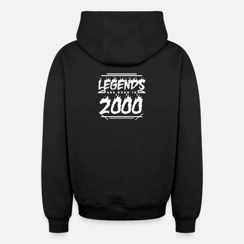2000 - Année 2000 - Année 2000 - Sweat à capuche unisexe zippé oversize épais SPREAD - noir