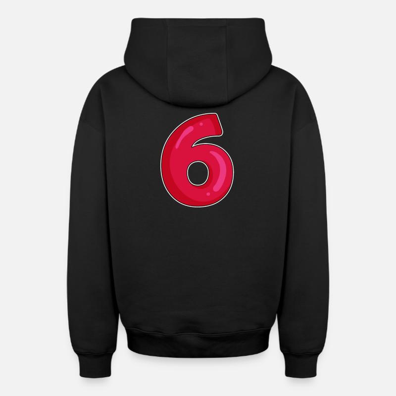 6 - Sweat à capuche unisexe zippé oversize épais SPREAD - noir