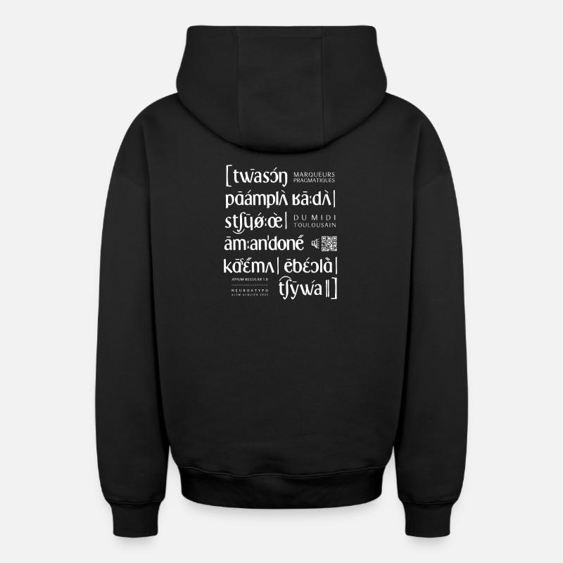 apium - API - Oversized Heavyweight Unisex Zip Hoodie - Schwarz