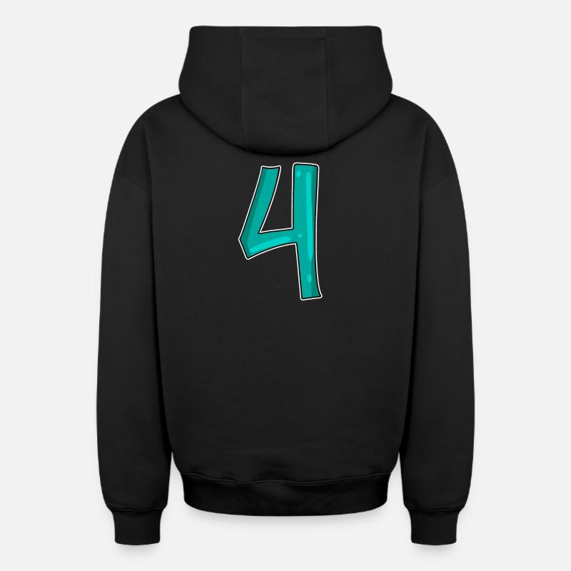 4 - Sweat à capuche unisexe zippé oversize épais SPREAD - noir