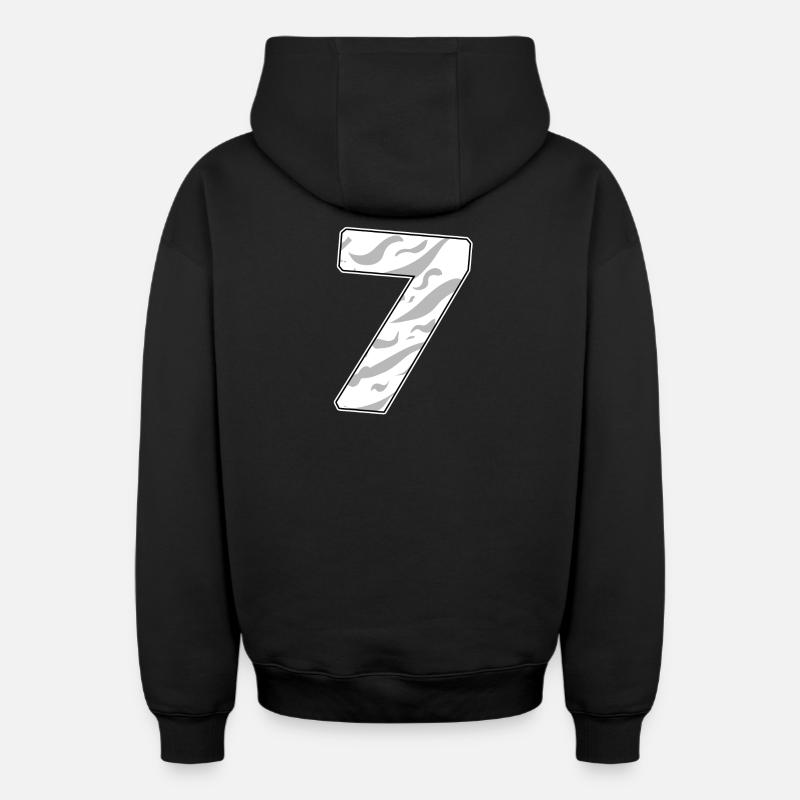 7 - Sweat à capuche unisexe zippé oversize épais SPREAD - noir