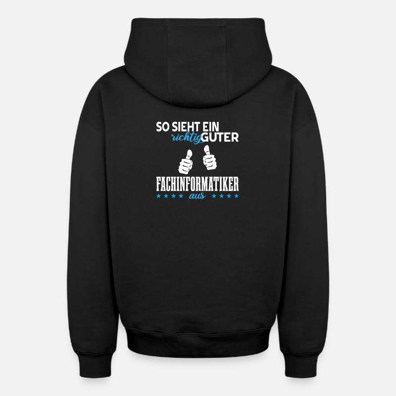 Fachinformatiker - Oversized Heavyweight Unisex Zip Hoodie - Schwarz