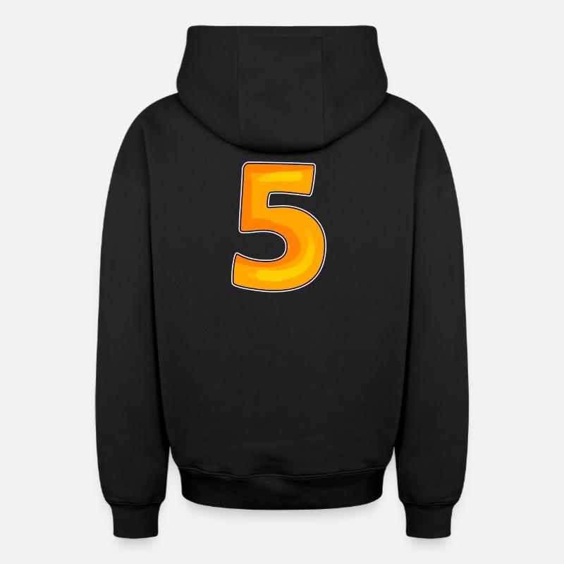 Numéro 5 Numéro - Sweat à capuche unisexe zippé oversize épais SPREAD - noir