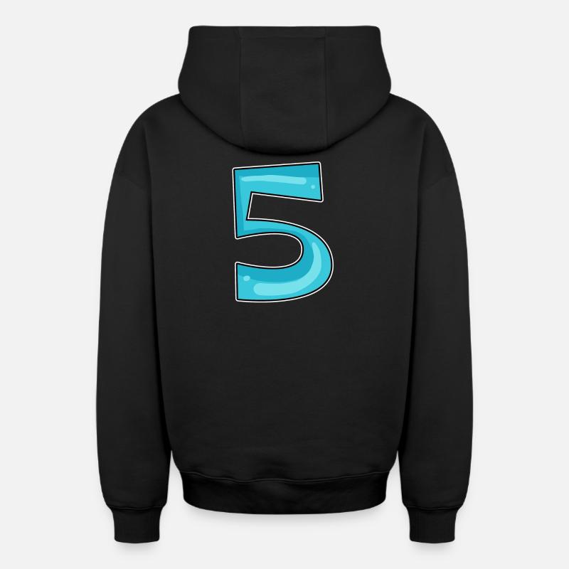Numéro 5 Numéro - Sweat à capuche unisexe zippé oversize épais SPREAD - noir