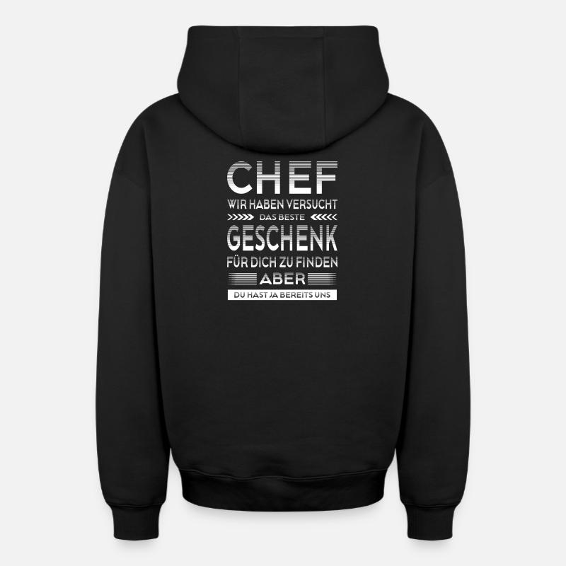 Chef Abschied Geschenke Abschiedsgeschenk - Oversized Heavyweight Unisex Zip Hoodie - Schwarz